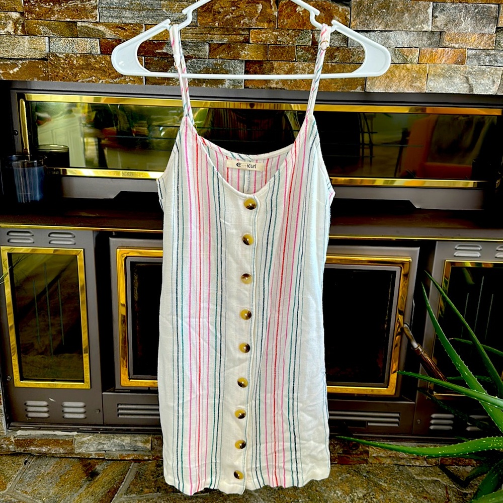 Rip curl summer strappy striped dress